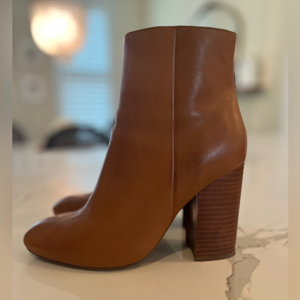 Tony Bianco Astro booties size 8, tan, worn twice